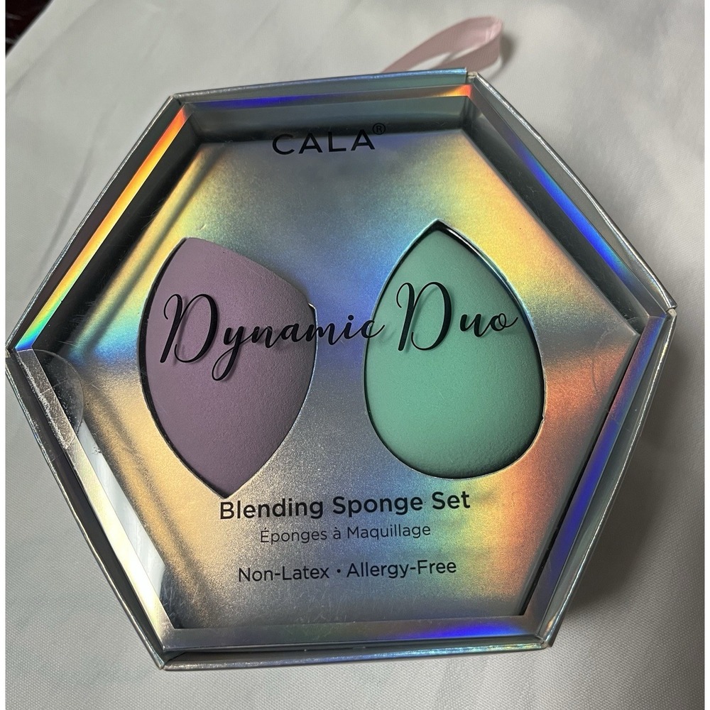CALA Dynamic Duo Blending Sponge Set 2 Pack Non Latex Green Purple 76080